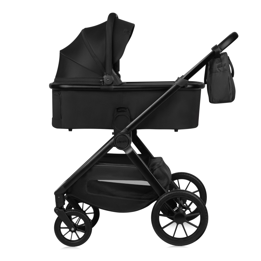 Lionelo - Kombinerad barnvagn 2-i-1 LAYLA Svart Onyx