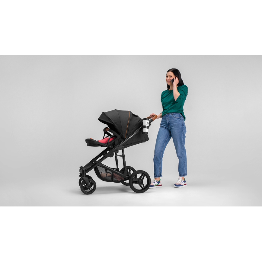 Lionelo - Kombinerad barnvagn 2-i-1 MARI TOUR Black Onyx