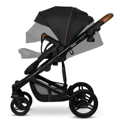 Lionelo - Kombinerad barnvagn 2-i-1 MARI TOUR Black Onyx