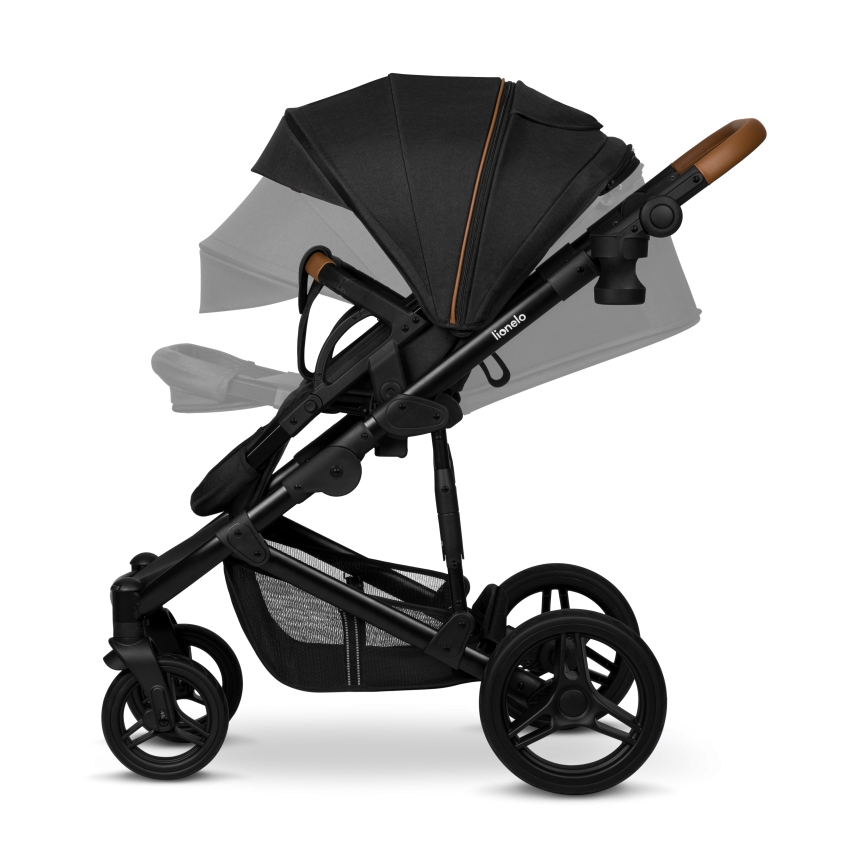 Lionelo - Kombinerad barnvagn 2-i-1 MARI TOUR Black Onyx