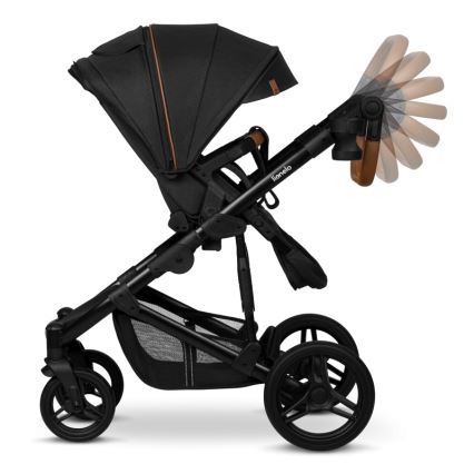 Lionelo - Kombinerad barnvagn 2-i-1 MARI TOUR Black Onyx