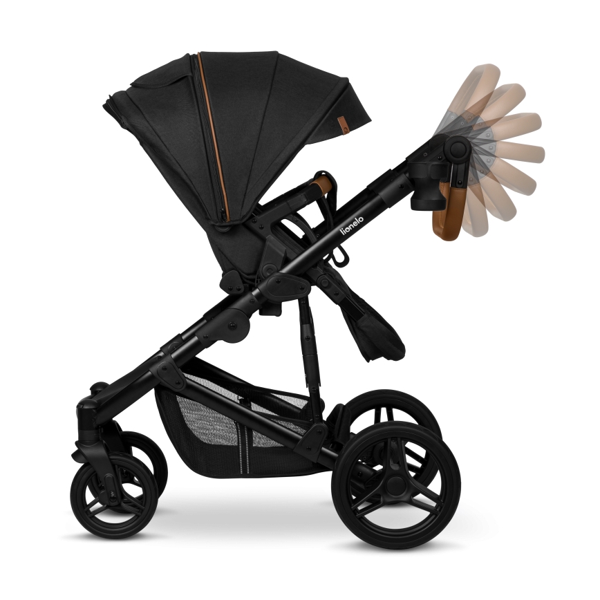 Lionelo - Kombinerad barnvagn 2-i-1 MARI TOUR Black Onyx