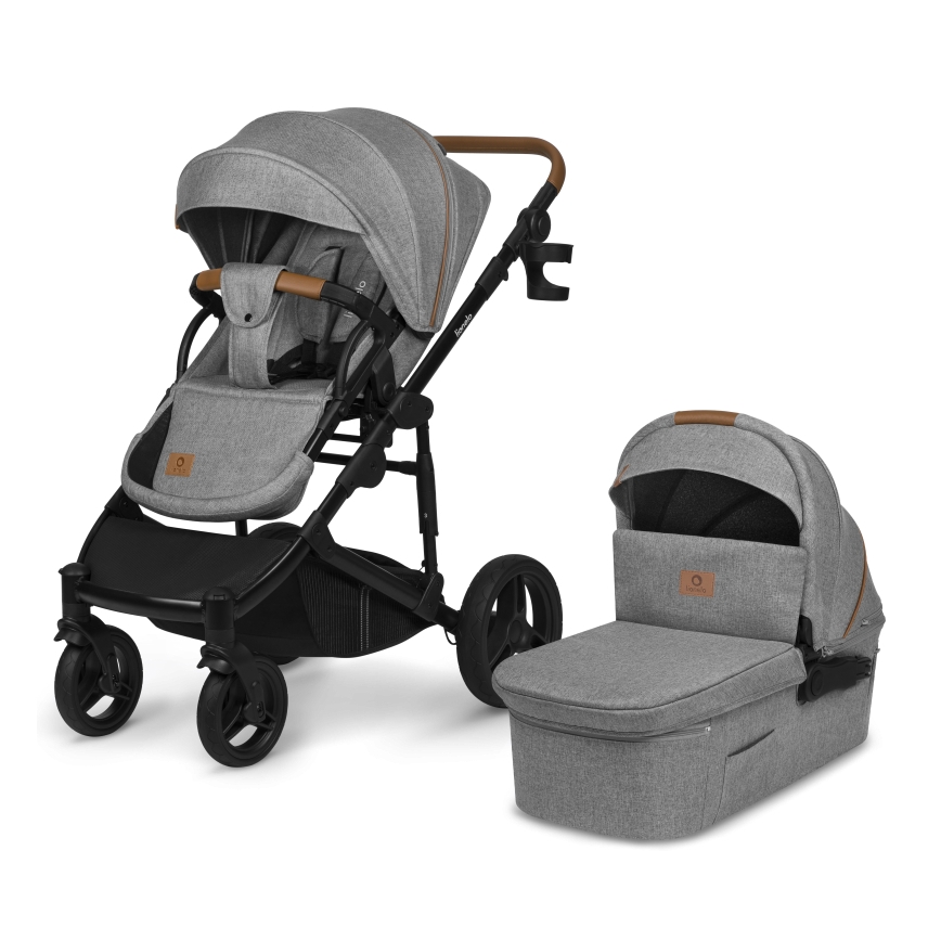 Lionelo - Kombinerad barnvagn 2-i-1 MARI TOUR Grey Stone