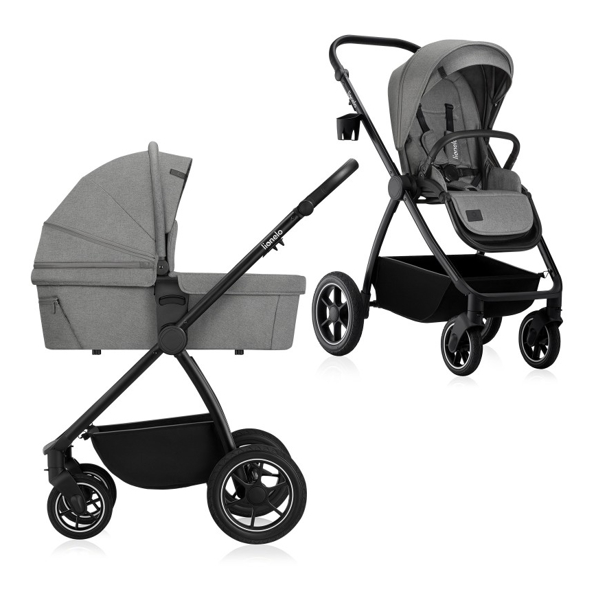 Lionelo - Kombinerad barnvagn 2-i-1 MERIL Grey Stone