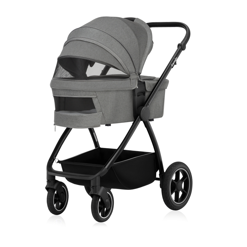 Lionelo - Kombinerad barnvagn 2-i-1 MERIL Grey Stone