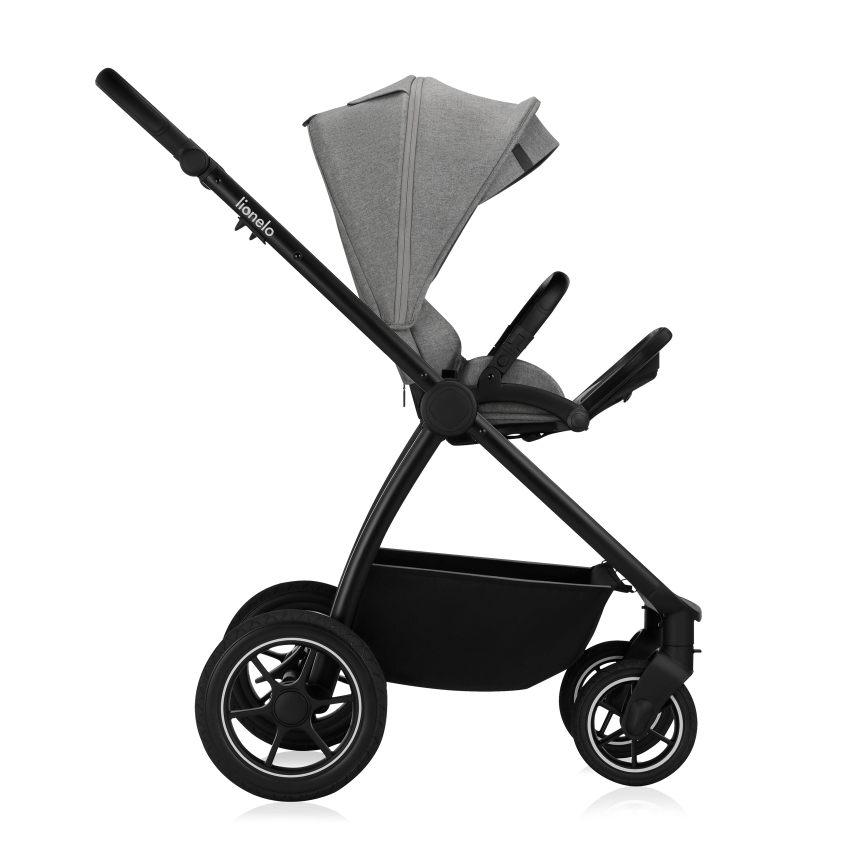 Lionelo - Kombinerad barnvagn 2-i-1 MERIL Grey Stone