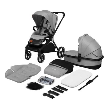 Lionelo - Kombinerad barnvagn 2-i-1 MIKA Grey Stone