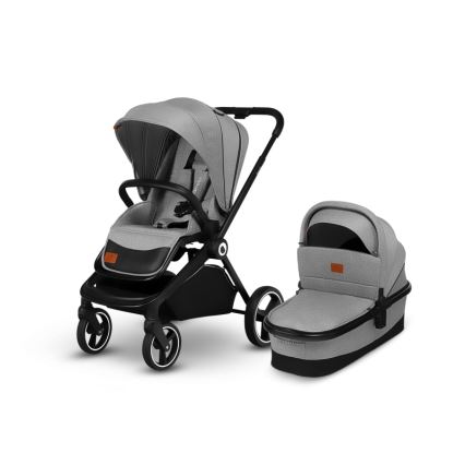 Lionelo - Kombinerad barnvagn 2-i-1 MIKA Grey Stone