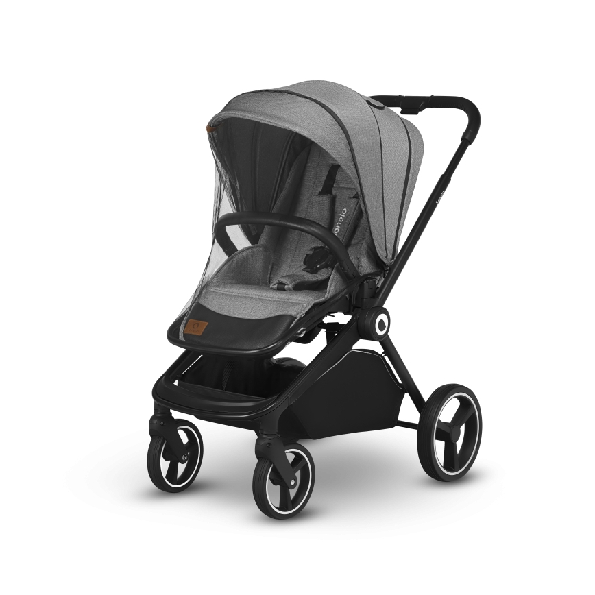 Lionelo - Kombinerad barnvagn 2-i-1 MIKA Grey Stone