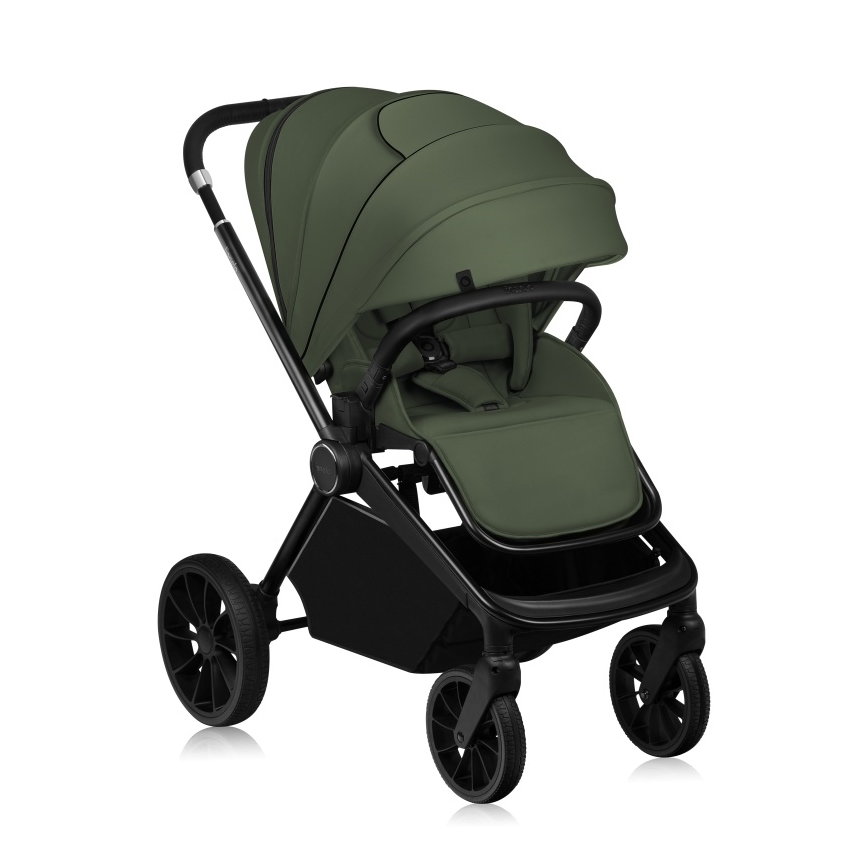 Lionelo - Kombinerad barnvagn 2-i-1 MIKA PLUS Olivgrön