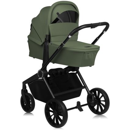 Lionelo - Kombinerad barnvagn 2-i-1 MIKA PLUS Olivgrön