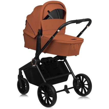 Lionelo - Kombinerad barnvagn 2-i-1 MIKA PLUS rostbrun