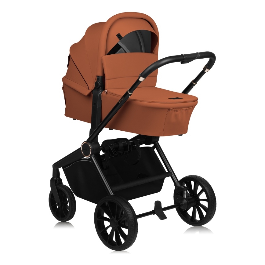 Lionelo - Kombinerad barnvagn 2-i-1 MIKA PLUS rostbrun
