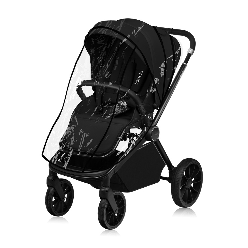 Lionelo - Kombinerad barnvagn 2-i-1 MIKA PLUS Svart Onyx