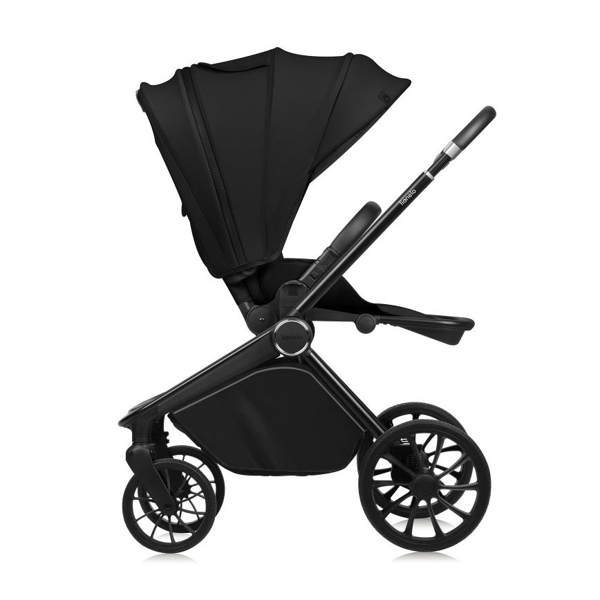 Lionelo - Kombinerad barnvagn 2-i-1 MIKA PLUS Svart Onyx
