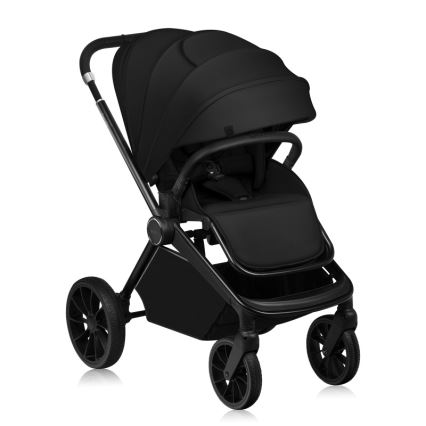 Lionelo - Kombinerad barnvagn 2-i-1 MIKA PLUS Svart Onyx