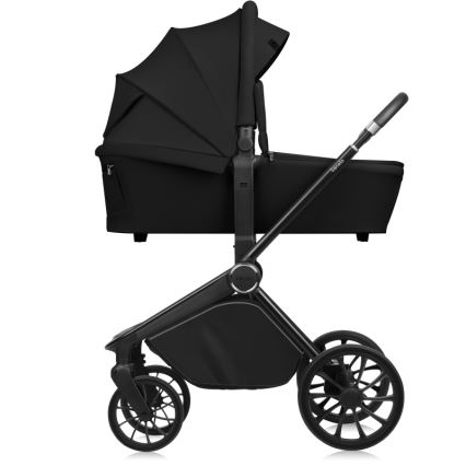 Lionelo - Kombinerad barnvagn 2-i-1 MIKA PLUS Svart Onyx