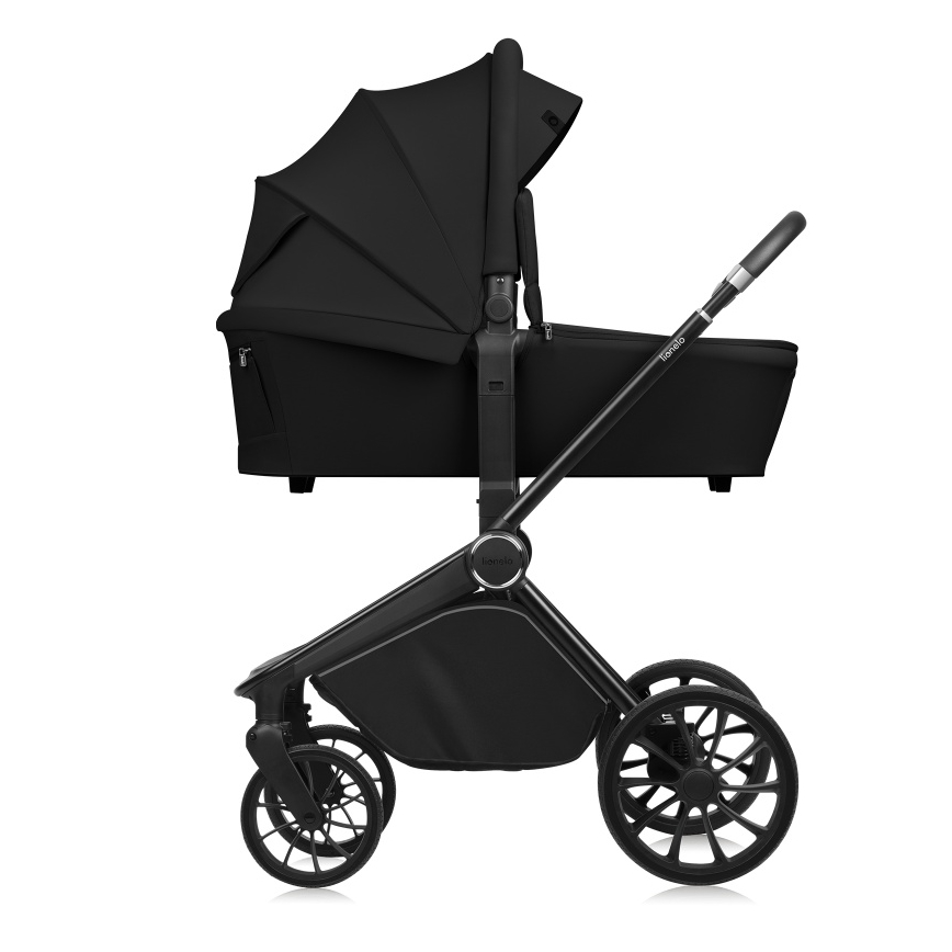 Lionelo - Kombinerad barnvagn 2-i-1 MIKA PLUS Svart Onyx