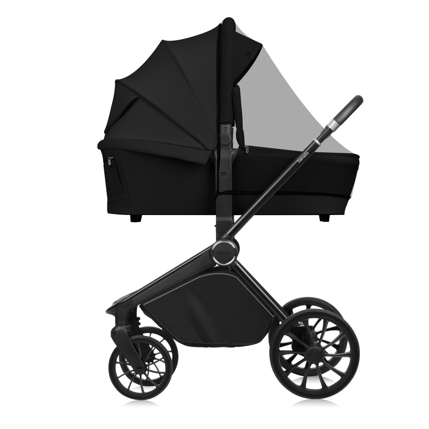 Lionelo - Kombinerad barnvagn 2-i-1 MIKA PLUS Svart Onyx