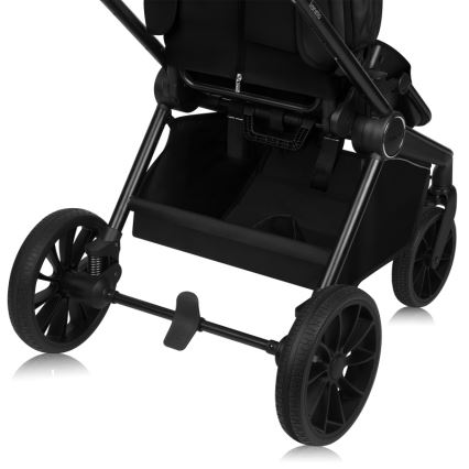 Lionelo - Kombinerad barnvagn 2-i-1 MIKA PLUS Svart Onyx