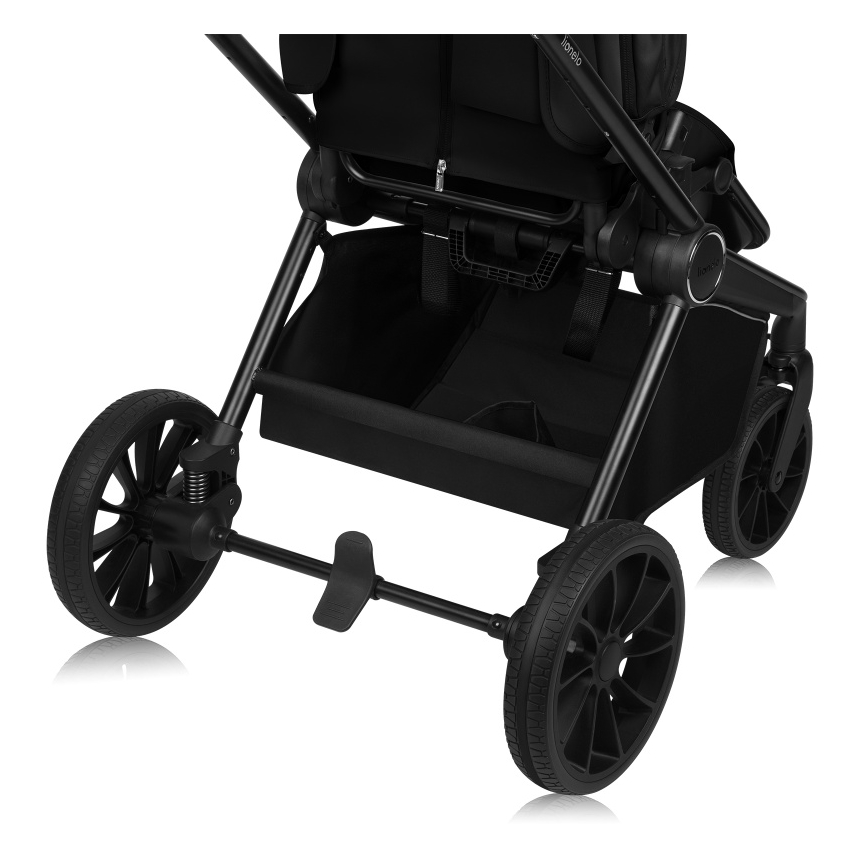Lionelo - Kombinerad barnvagn 2-i-1 MIKA PLUS Svart Onyx