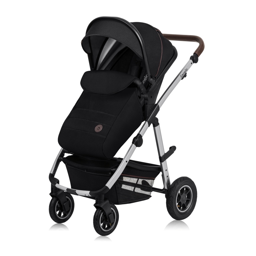 Lionelo - Kombinerad barnvagn 3-i-1 AMBER Svart/Silver