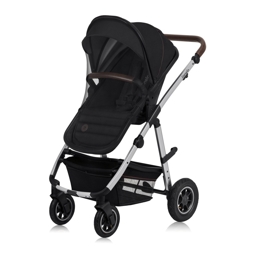 Lionelo - Kombinerad barnvagn 3-i-1 AMBER Svart/Silver