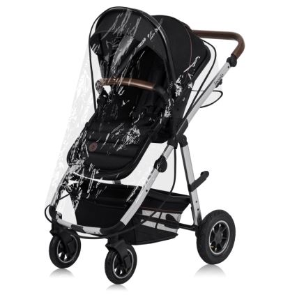 Lionelo - Kombinerad barnvagn 3-i-1 AMBER Svart/Silver