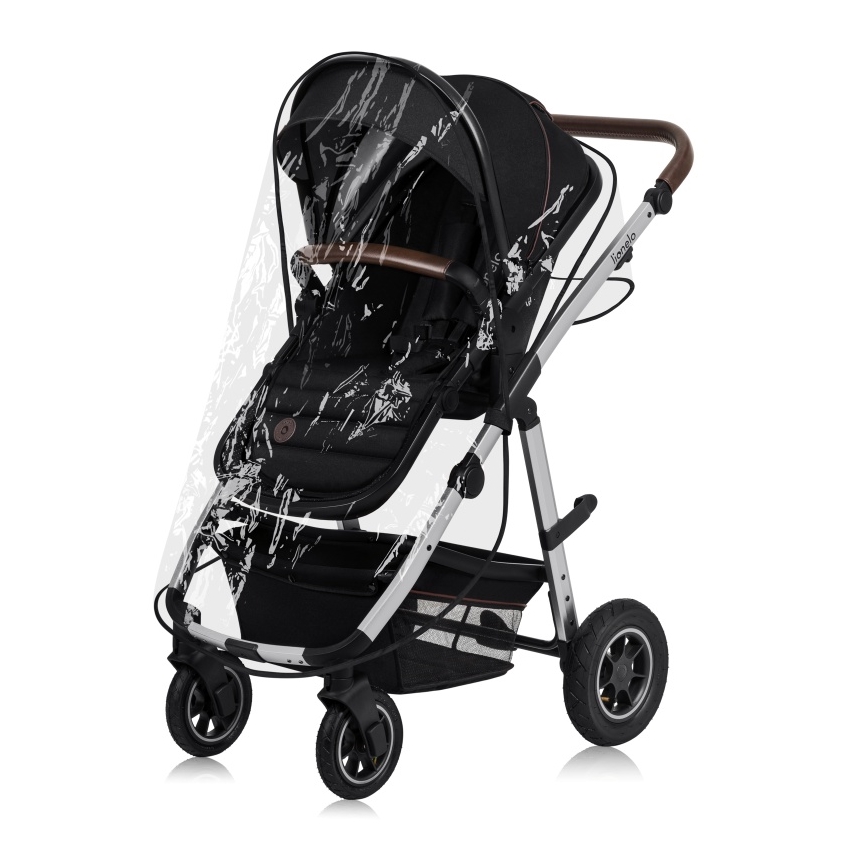 Lionelo - Kombinerad barnvagn 3-i-1 AMBER Svart/Silver