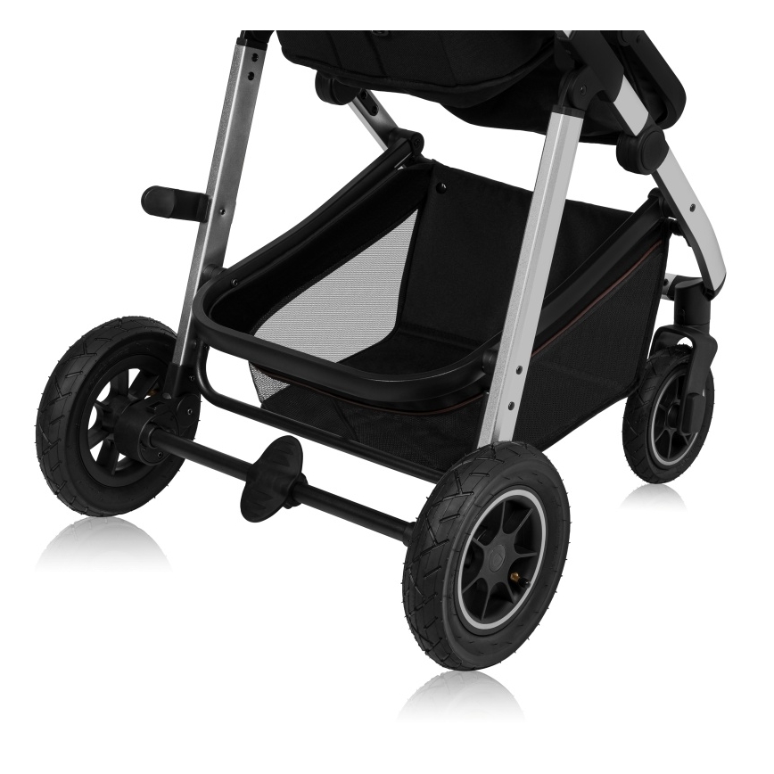 Lionelo - Kombinerad barnvagn 3-i-1 AMBER Svart/Silver