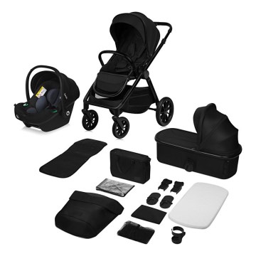 Lionelo - Kombinerad barnvagn 3-i-1 LAYLA Black Onyx