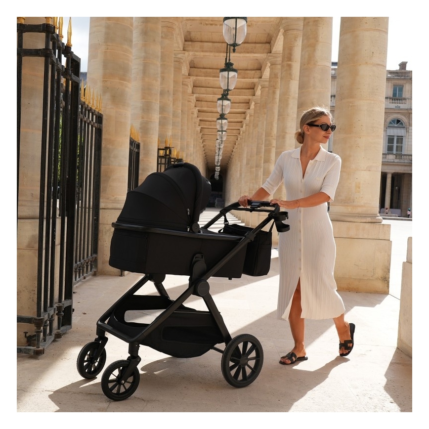 Lionelo - Kombinerad barnvagn 3-i-1 LAYLA Black Onyx