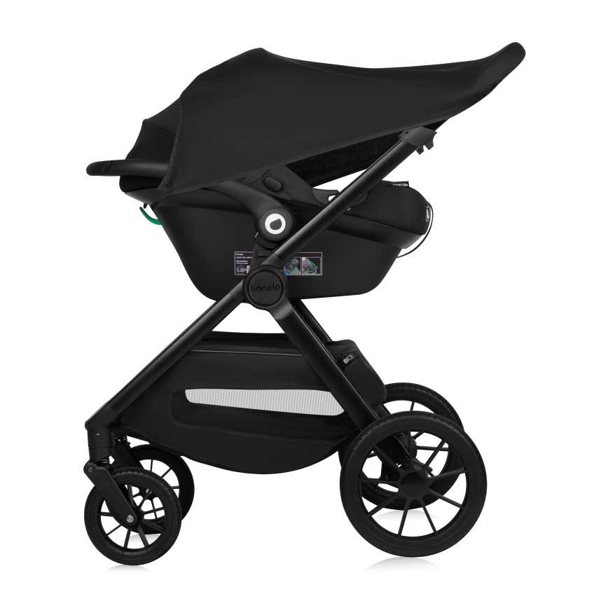Lionelo - Kombinerad barnvagn 3-i-1 LAYLA Black Onyx