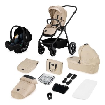 Lionelo - Kombinerad barnvagn 3-i-1 MERIL Sandbeige