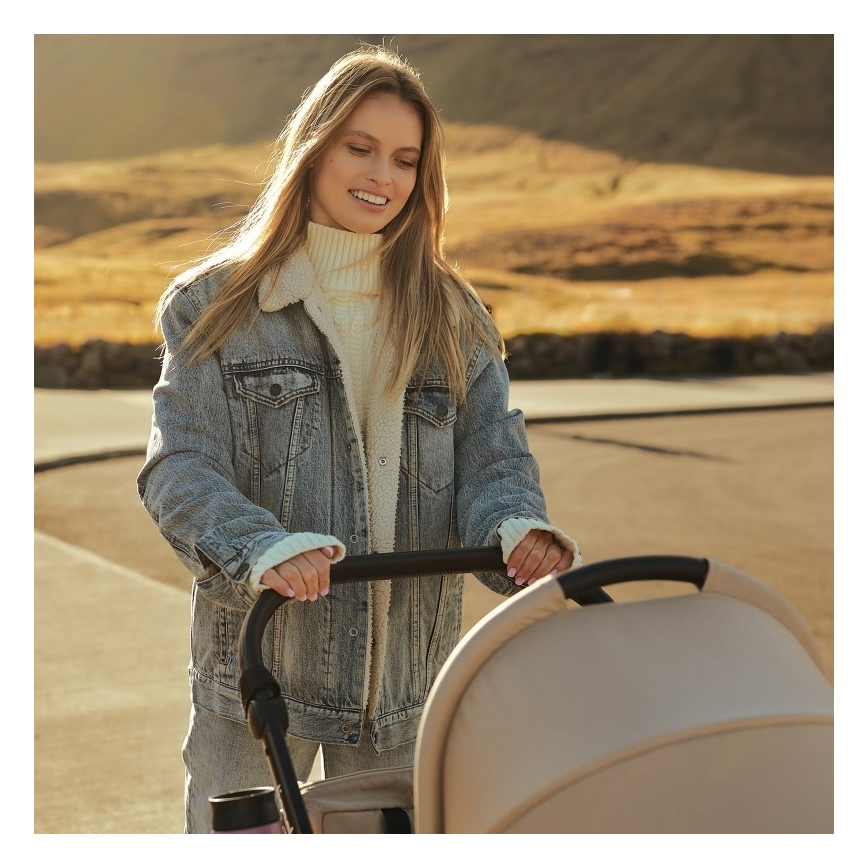 Lionelo - Kombinerad barnvagn 3-i-1 MERIL Sandbeige