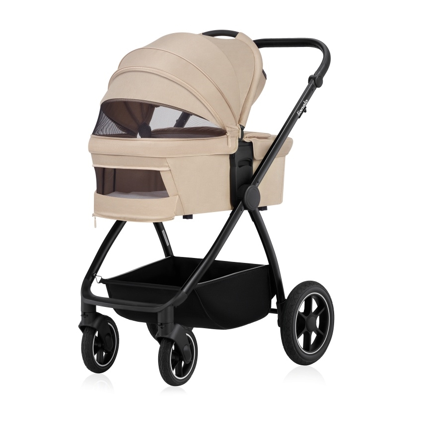 Lionelo - Kombinerad barnvagn 3-i-1 MERIL Sandbeige