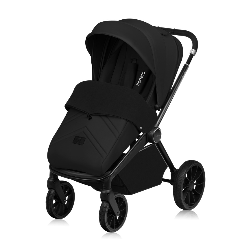 Lionelo - Kombinerad barnvagn 3 i 1 MIKA PLUS Svart Onyx