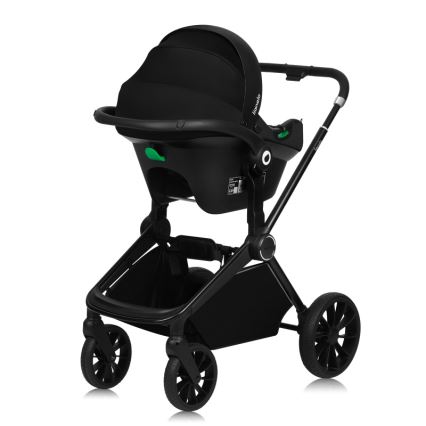 Lionelo - Kombinerad barnvagn 3 i 1 MIKA PLUS Svart Onyx