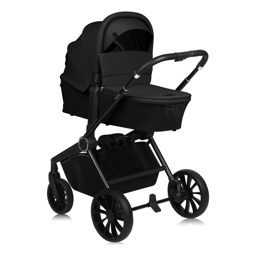 Lionelo - Kombinerad barnvagn 3 i 1 MIKA PLUS Svart Onyx