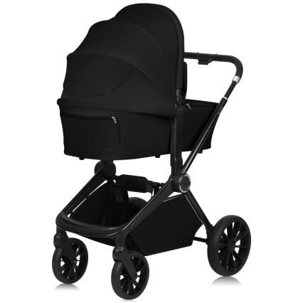 Lionelo - Kombinerad barnvagn 3 i 1 MIKA PLUS Svart Onyx