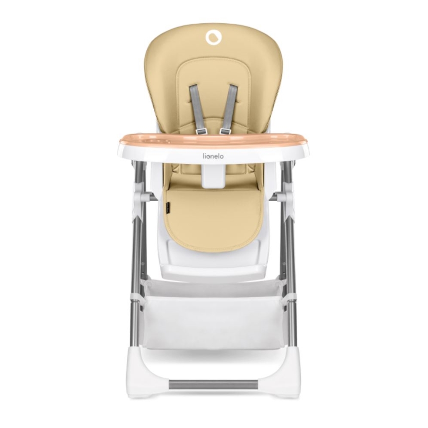 Lionelo - Matstol för barn LINN PLUS vit/beige