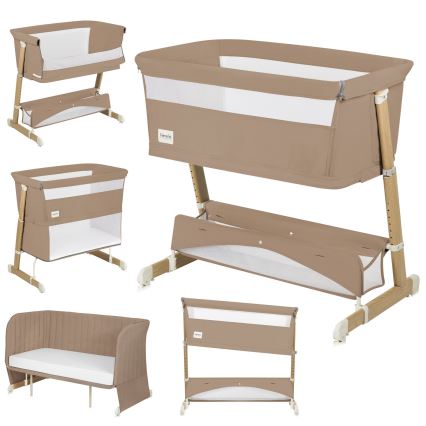 Lionelo - Omvandlingsbar spjälsäng 5-i-1 THOMI PLUS Beige Karamell