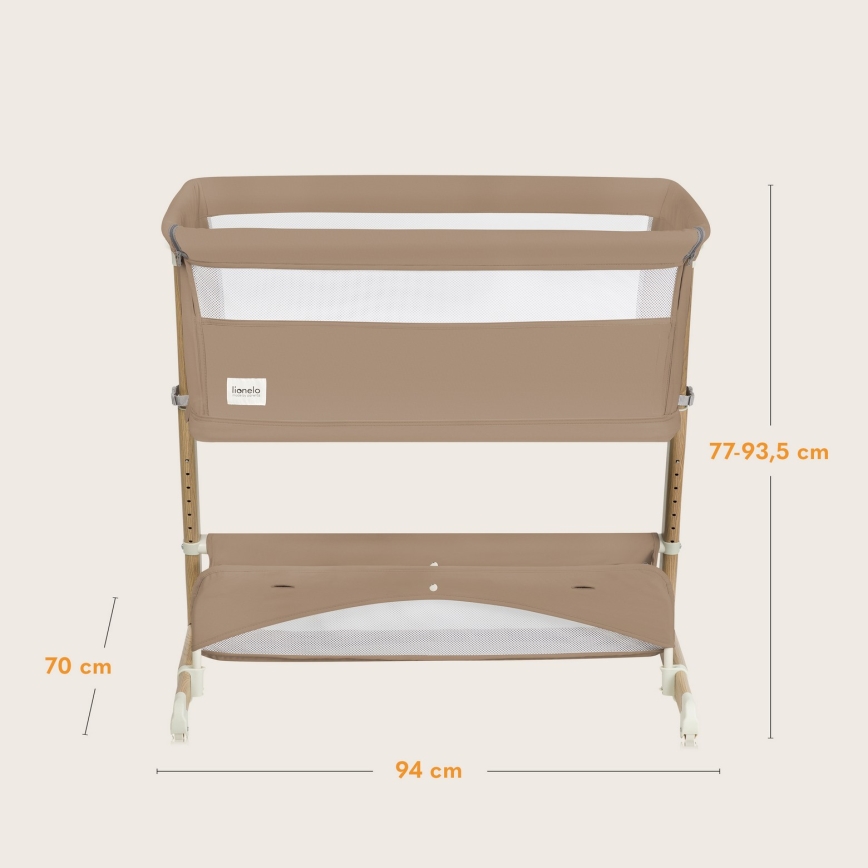 Lionelo - Omvandlingsbar spjälsäng 5-i-1 THOMI PLUS Beige Karamell