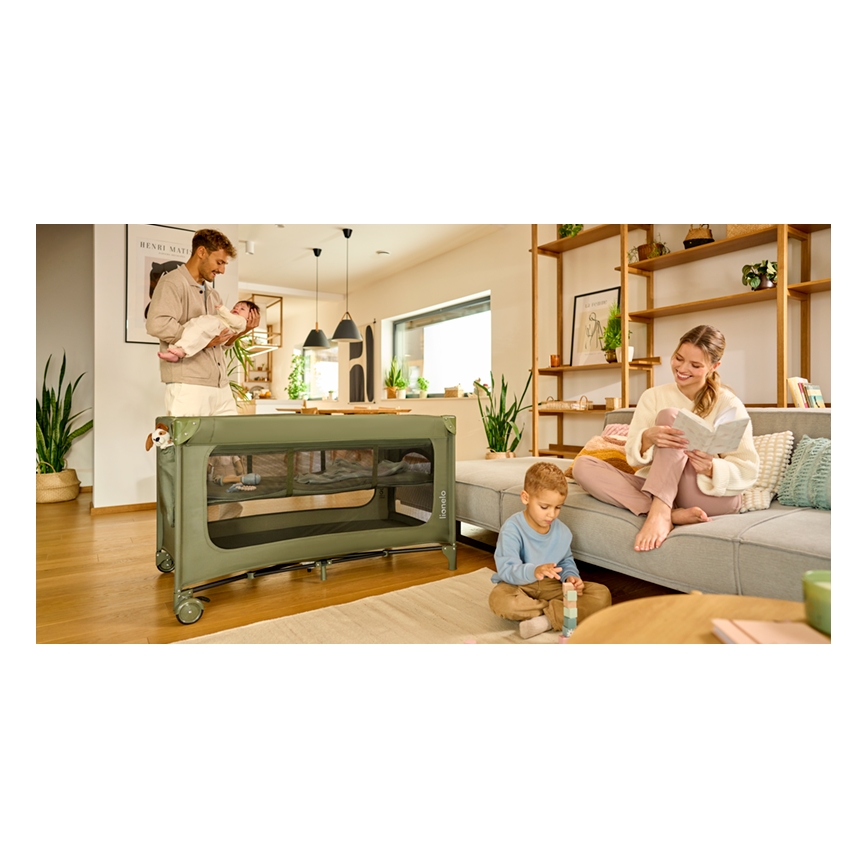Lionelo - Resesäng JASMIN EASY FOLD Olivgrön