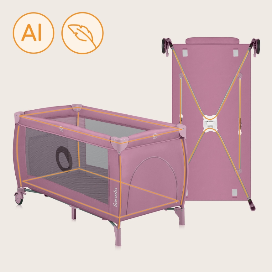 Lionelo - Resesäng STEFI PLUS Rosa Magnolia