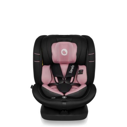 Lionelo - Roterbar bilbarnstol med bas BASTIAAN i-Size 40-150 cm Pink Rose