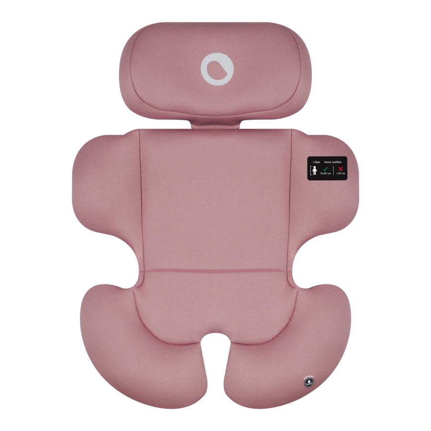 Lionelo - Roterbar bilbarnstol med bas BASTIAAN i-Size 40-150 cm Pink Rose
