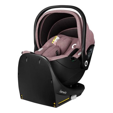 Lionelo - Roterbar bilbarnstol med bas MOXIE SET i-Size 40-87 cm Rosa Mauve