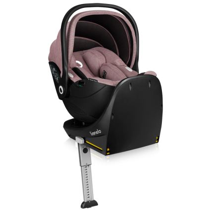 Lionelo - Roterbar bilbarnstol med bas MOXIE SET i-Size 40-87 cm Rosa Mauve