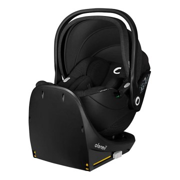 Lionelo - Roterbar bilbarnstol med bas MOXIE SET i-Size 40-87 cm Svart Carbon